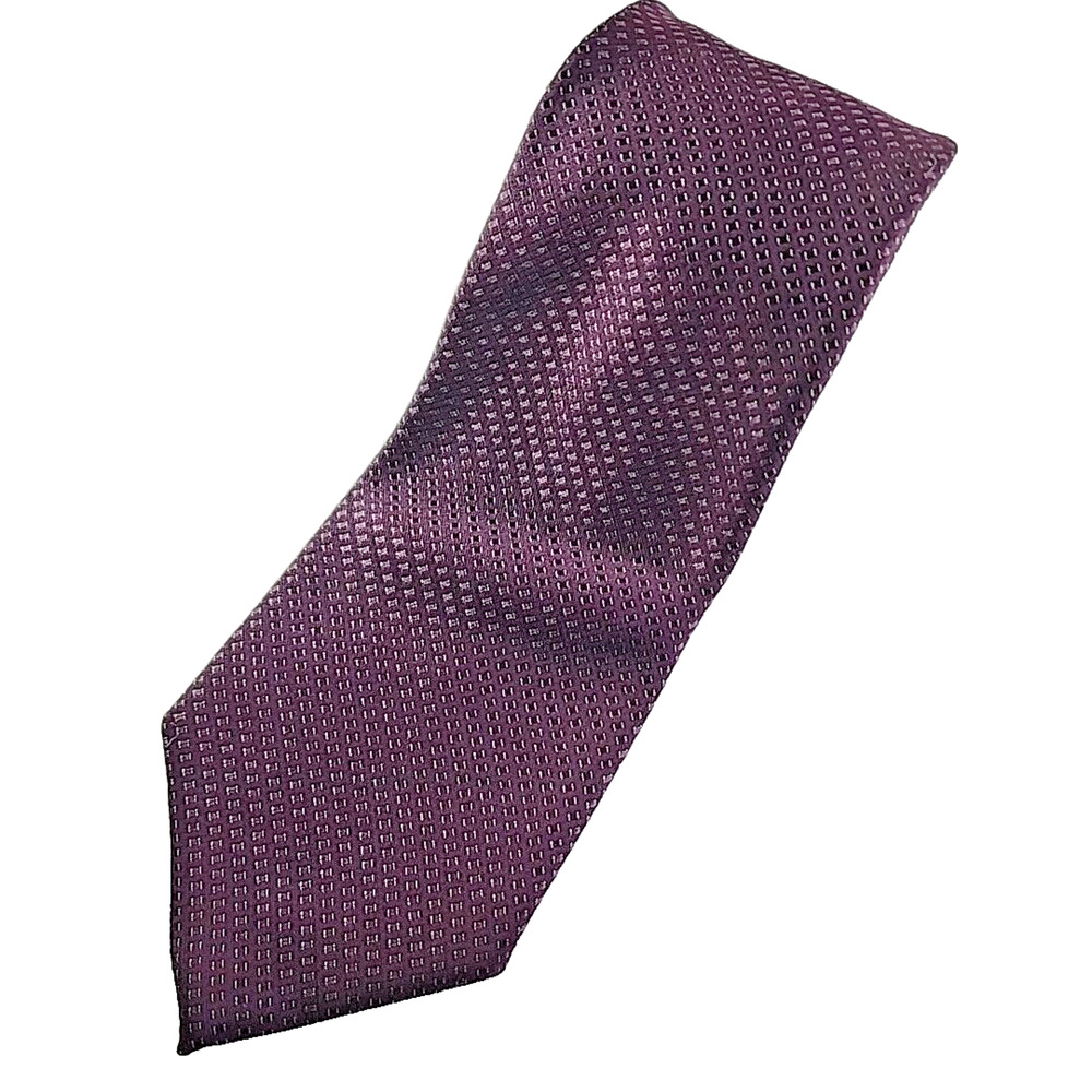 Nicola Ferri Burgundy Silk Tie Necktie - Made in Italy - Like New